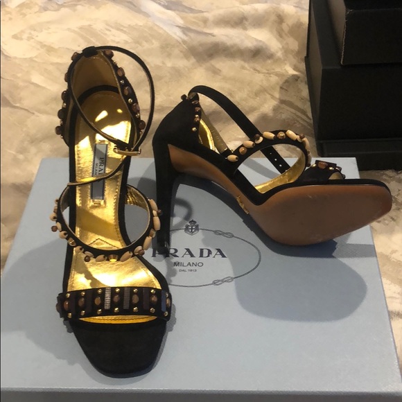 Authentic Prada sandals gently used size 7 - Picture 2 of 5